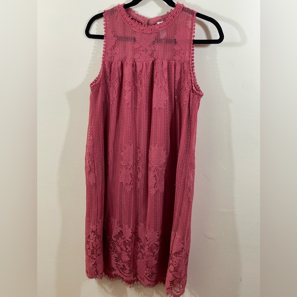 Dusty Rose Pink Light Weight Sleeveless Dress